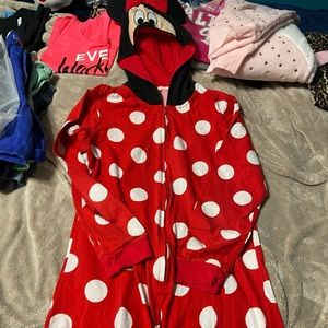 Minnie Mouse one piece pjs